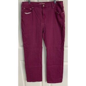 Levis 505 Women's Jeans 14 35x30.5 Pink Magenta Straight Leg